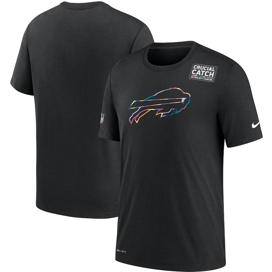 Men's Buffalo Bills Black NFL 2020 Sideline Crucial Catch Performance T-Shirt Men's Buffalo Bills Black NFL 2020 Sideline Crucial Catch Performance T-Shirt